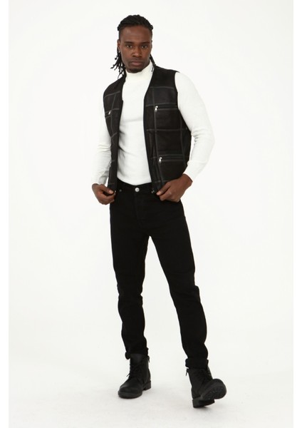 Parçalı Hakiki Deri ve Hakiki Kürk Parçalı Yelek indirimleri