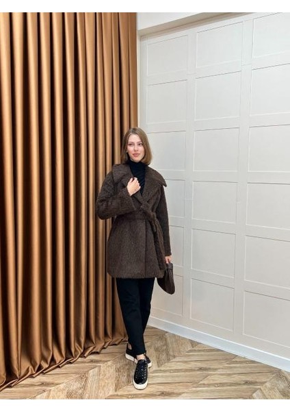 5523 Stilife Tüylü Yakalı Kaban