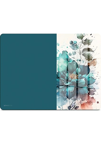 Cam Kesme Tahtası ve Sunumluk ve Sunum Tabağı Vintage Green Flower 30X40 cm fiyatları