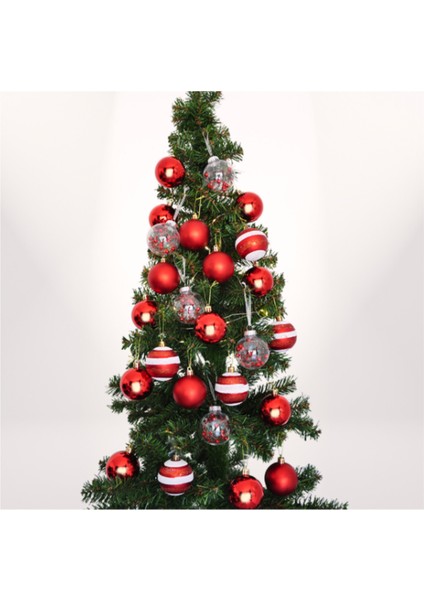 Yılbaşı Süsü Farklı Detaylı 25 Parça Kırmızı Renk Yılbaşı Ağaç Süsü fiyatları