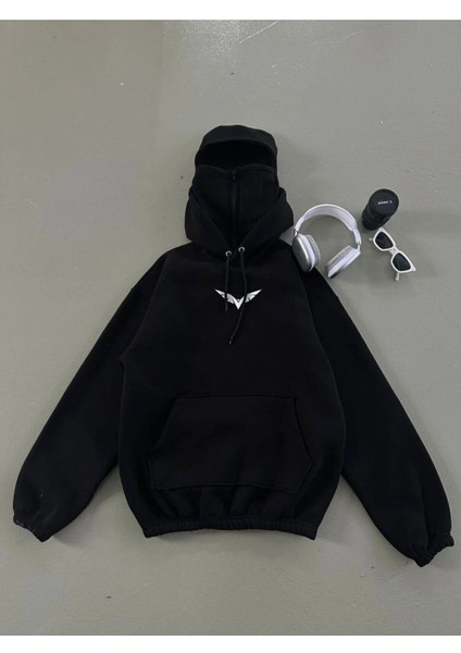 Kadın Maskeli Sweatshırt 3 Iplik Oversize fırsatları
