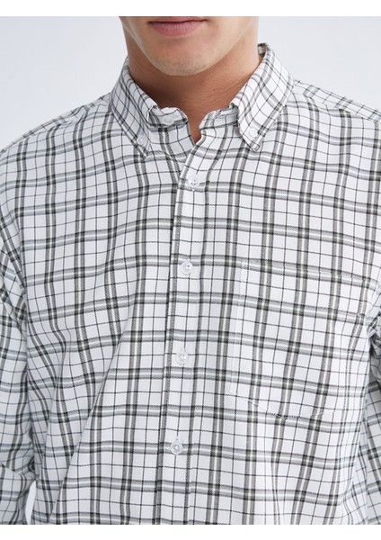 Yeni Sezon Regular Fit Uzun Kollu Ekose Gabardin Erkek Gömlek modelleri