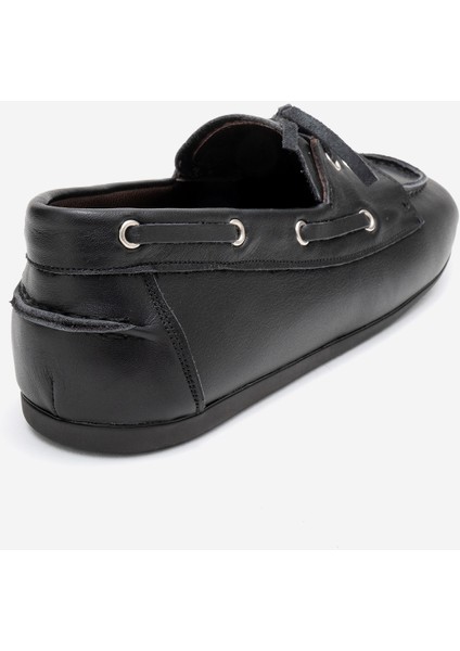 Serelıs Siyah Cilt Hakiki Deri Bağcıklı Kadın Loafer Ayakkabı indirimleri
