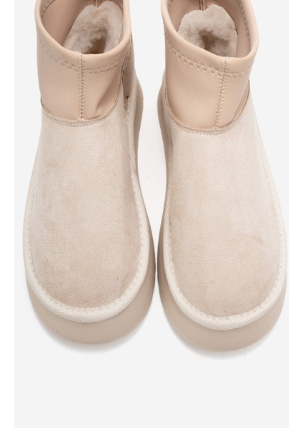 Ovar Bej Süet Scuba Platform Tabanlı Kadın Bot fiyatları