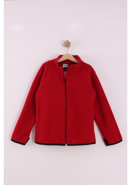 Çocuk Unisex Parmak Geçmeli Polar Ceket
