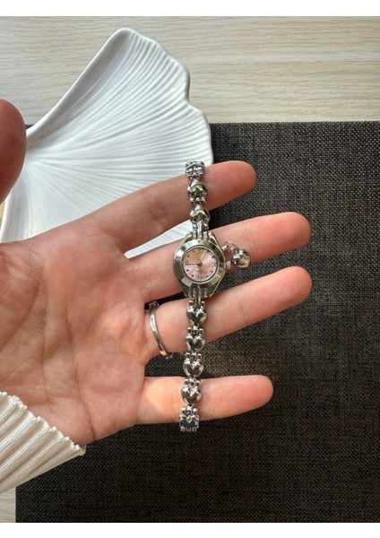 Retro Minimal Boncuk Kordon Vintage Kadın Kol Saati