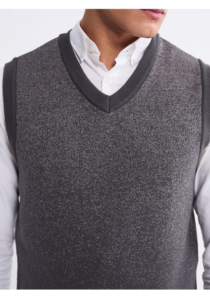 Yeni Sezon Standart Kalıp V Yaka Erkek Triko Süveter modelleri
