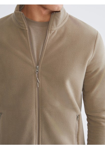 Yeni Sezon Dik Yaka Uzun Kollu Polar Erkek Fermuarlı Sweatshirt modelleri