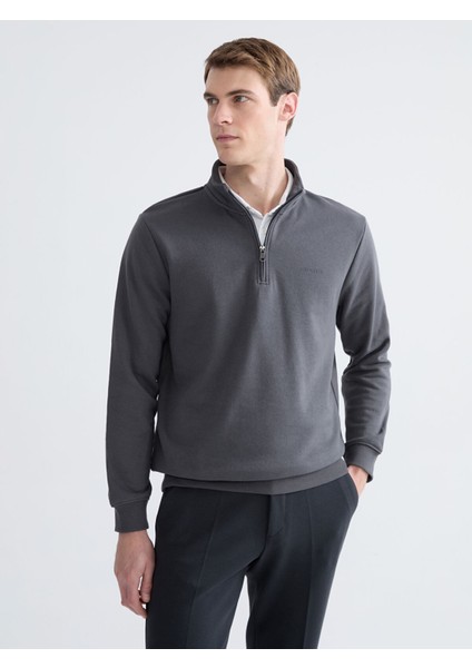 Yeni Sezon Dik Yaka Erkek Sweatshirt