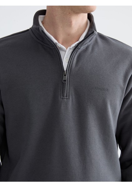 Yeni Sezon Dik Yaka Erkek Sweatshirt modelleri