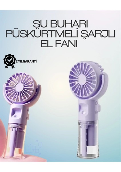 Şarjlı Buğu Fanı – Nemlendirici Sis Fonksiyonlu, Tip-C Girişli, Taşınabilir Masa Fanı