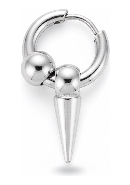 Çivi Figürlü Halka Küpe Çelik