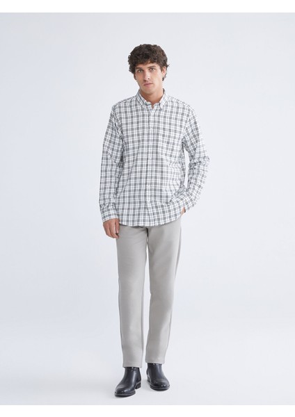 Yeni Sezon Regular Fit Uzun Kollu Ekose Gabardin Erkek Gömlek fiyatları