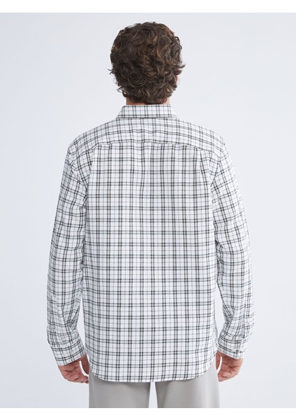 Yeni Sezon Regular Fit Uzun Kollu Ekose Gabardin Erkek Gömlek fırsatları