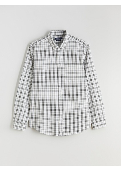 Yeni Sezon Regular Fit Uzun Kollu Ekose Gabardin Erkek Gömlek indirimleri