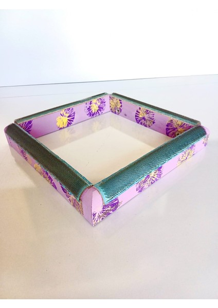 20X20 cm Çiçekli Sihirli Punch(Panç) (Kasnak Kılıf Hediyeli) Telli/iğneli Ahşap Nakış KASNAK20X20 cm modelleri