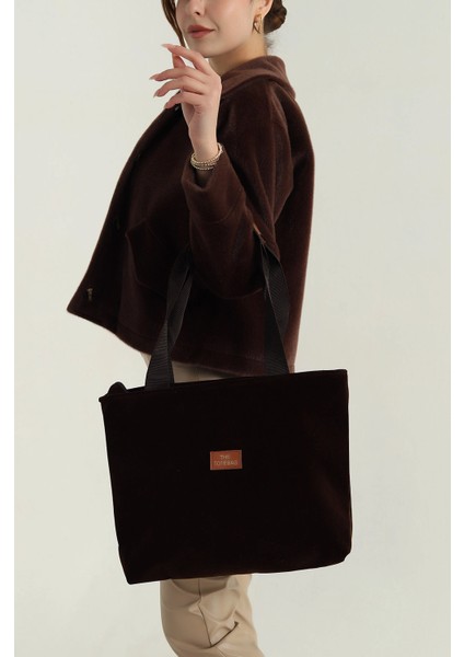 Kahverengi Süet Fermuarlı El Kol ve Omuz Çantası fiyatları