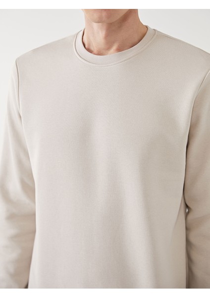 Yeni Sezon Bisiklet Yaka Uzun Kollu Erkek Kalın Sweatshirt modelleri