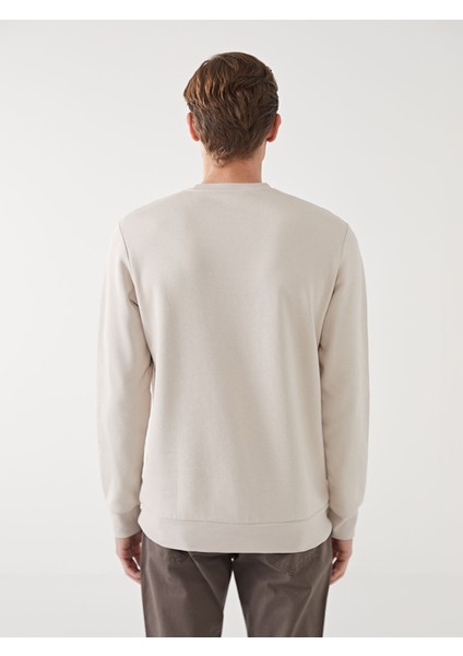 Yeni Sezon Bisiklet Yaka Uzun Kollu Erkek Kalın Sweatshirt fırsatları