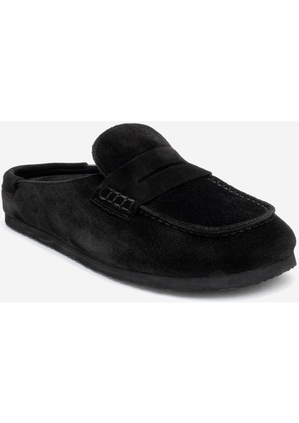 Prıva Siyah Süet Hakiki Deri Kadın Terlik modelleri