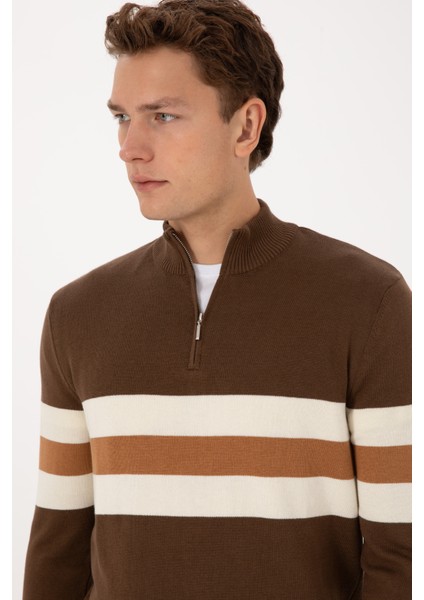 Erkek Kahverengi Kazak /triko 50315034-VR029 fiyatları