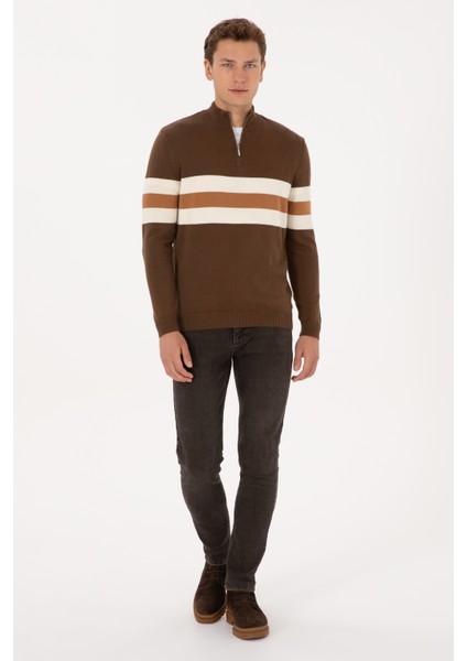 Erkek Kahverengi Kazak /triko 50315034-VR029 fırsatları