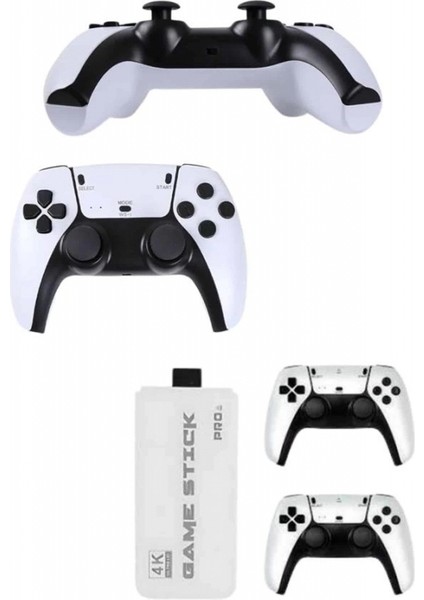 4K Hd Görüntü Kaliteli Retro Game Stick 20000 Oyunlu Çift Kollu Beyaz Game Stick fırsatları