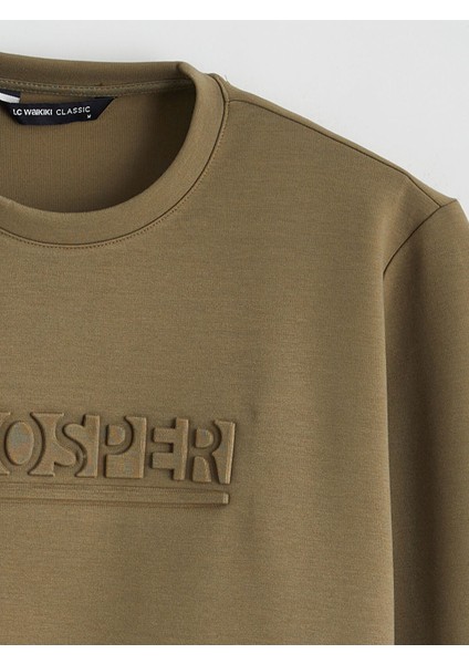 Yeni Sezon Bisiklet Yaka Baskılı Erkek Sweatshirt fiyatları