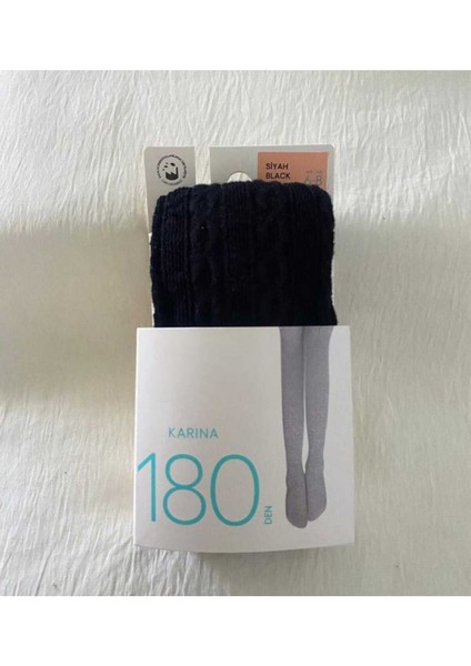 Siyah Rengi Triko Burun Dayanıklı Desenli Külotlu Çocuk Çorabı - ( Kalın Karına Külotlu Çorap ) fırsatları