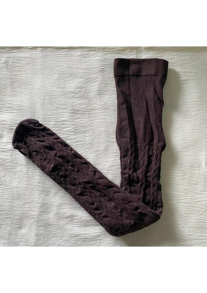 Kestane Rengi Kız Çocuk Pamuklu Desenli Karina 180 Den Külotlu Çorap ( Kids Kilotlu Çorap )