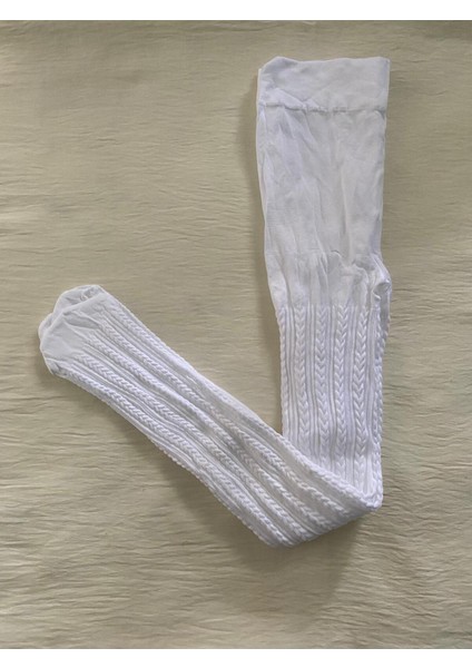 2'li Kız Çocuk Desenli Külotlu Çorap ( 80 Den Orta Kalın Mevsimlik Külotlu Çorap ) Siyah & Beyaz fırsatları