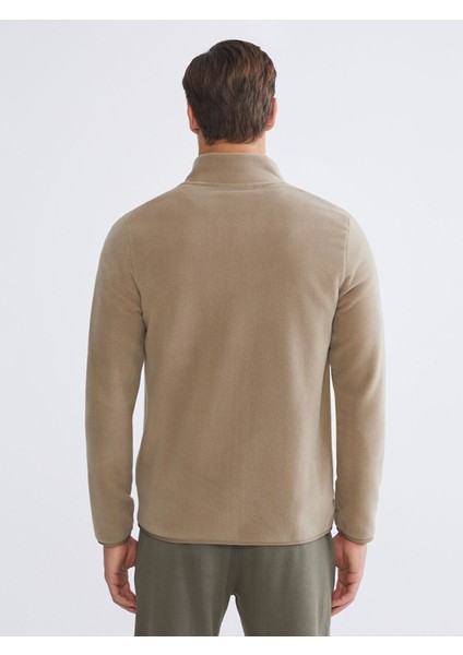 Yeni Sezon Dik Yaka Uzun Kollu Polar Erkek Fermuarlı Sweatshirt fırsatları