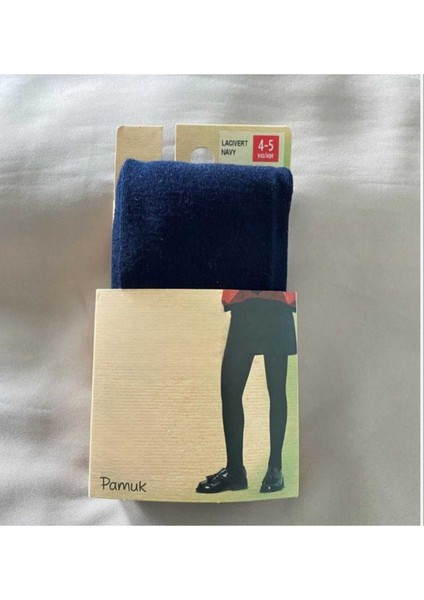 Kız Çocuk Lacivert Pamuk Cotton Kalın Külotlu Çorap