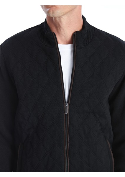 Yeni Sezon Standart Kalıp Dik Yaka Erkek Triko Mont modelleri