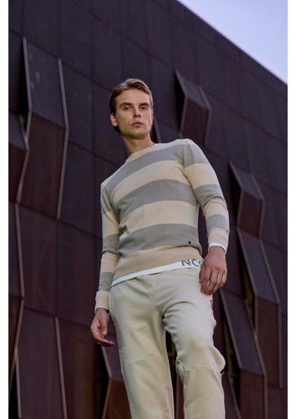 Erkek Bisiklet Yaka Triko %100 Pamuk Bej 3774 fiyatları