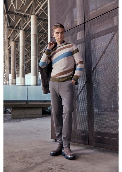 Erkek Bisiklet Yaka Triko Bej 3759 fiyatları