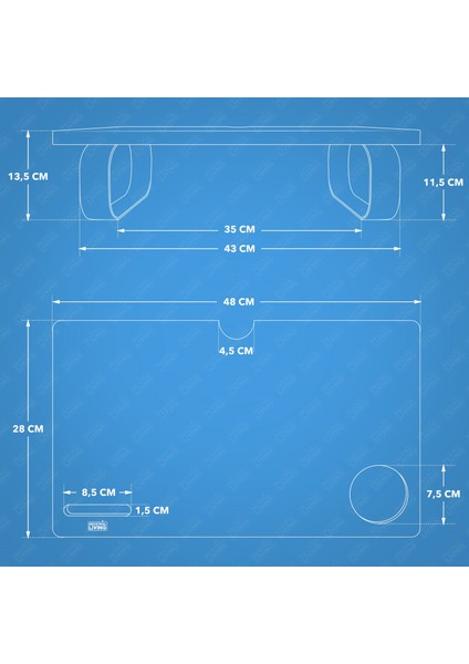 Monitor Yükseltici, Monitor Sehpası, Televizyon Standı, Kayın Ağacı, Monitor Standı
