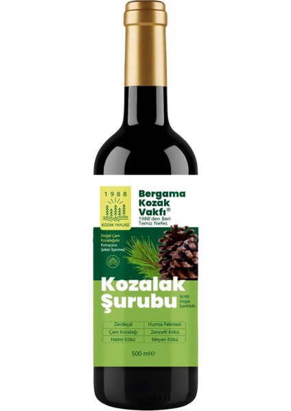 3 x 500 ml Kozak Bergama Vakfı Kozalak Şurubu fiyatları