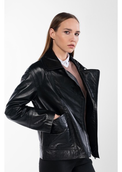 Kadın Hakiki Deri Siyah Deri Mont 415 ABK-2642 Byn Dr Mont SK24/25 Sıyah Dr fiyatları