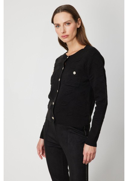 66938 Onteks Hırka Kendinden Desenli Kabarık fiyatları