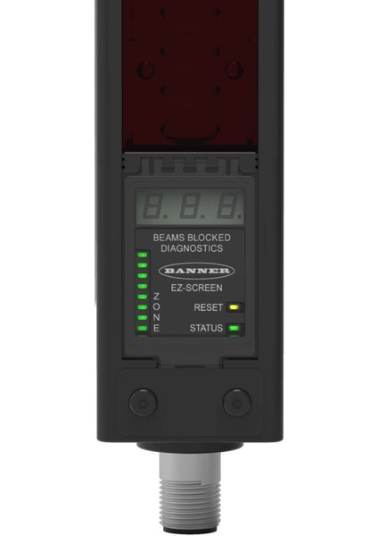 Banner SLSP30-600Q88 Güvenlik Işık Perdesi – 600 mm Alan, 30 mm Çözünürlük, 18 M Menzil