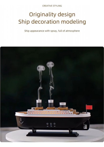 Titanic Aromaterapi Hava Nemlendirici Kuruluğu Önlemek Için Verimli Gemi Dizaynlı Difüzör modelleri