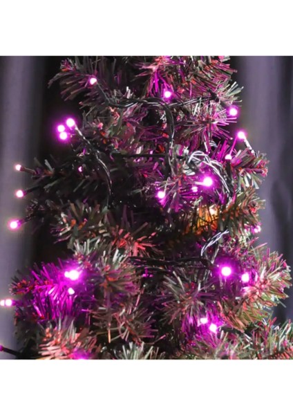 Yılbaşı Fuşya LED Işık Eklemeli 80 Ampul 8 mt