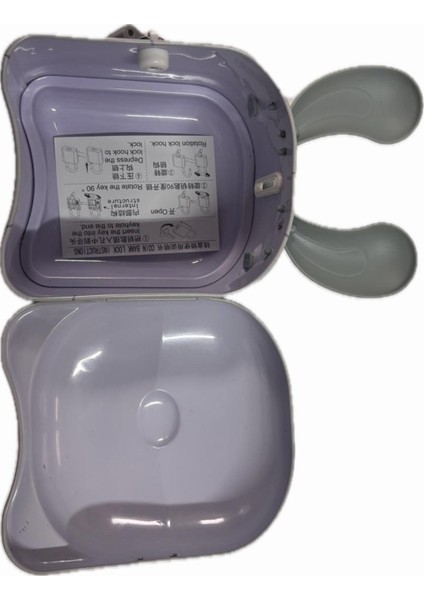 Anahtarlı Kilitli Metal Gri Kumbara Tavşan Temalı modelleri