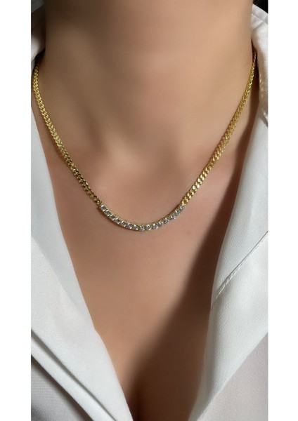 Gurmet Zincirli Taşlı Kolye