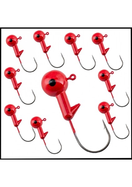 Uyguna-Yakala Kırmızı - 21 Gr- Zoka - Kurşunlu Olta Iğnesi - 10 ADET-ALA.273