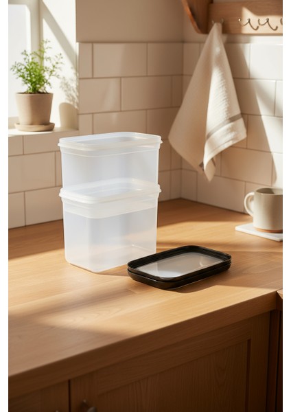 Gusto 2'lı Saklama Kabı Siyah ( 2x 1,9lt ) fırsatları