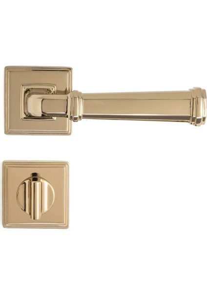 Rodın Rozetli Kapı Kolu Gold Renk Wc Mandallı Rozet