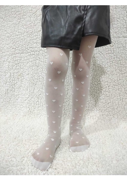 Kız Çocuk Mini Heart Kalp Desenli Külotlu Çorap fiyatları