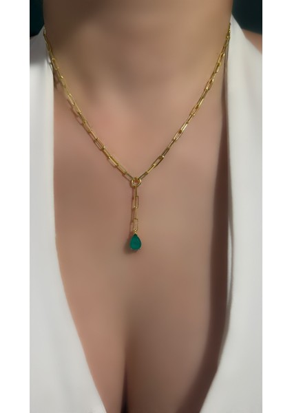 Damla Taşlı Y Kolye (Farklı Renk Seçenekleriyle) indirimleri